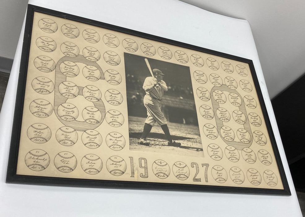 Babe Ruth Signed 60 Home Run Photo Display Given to Teammate PSA DNA Historic