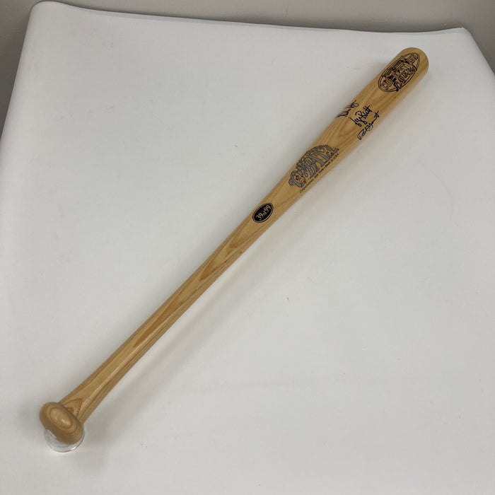 Nolan Ryan George Brett Robin Yount Signed Hall Of Fame Induction Bat JSA COA