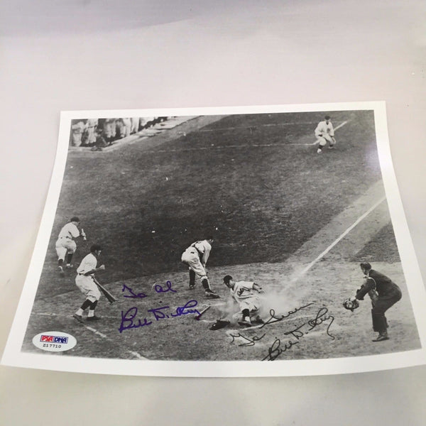 Vintage Bill Dickey Signed Autographed Yankees World Series Photo PSA DNA COA