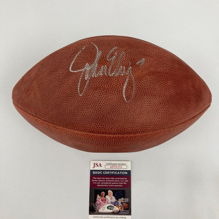 John Elway Signed Official NFL Wilson Game Football JSA COA