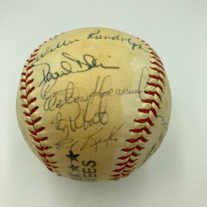 1977 NY Yankees World Series Champs Team Signed Baseball Thurman Munson PSA DNA