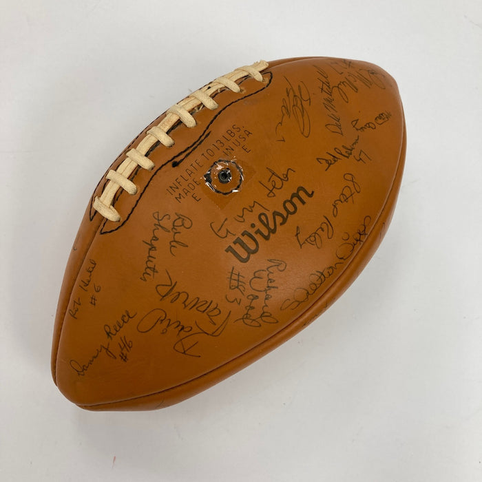 1973 USC Trojans Pac-8 champions Team Signed Football Lynn Swann JSA COA