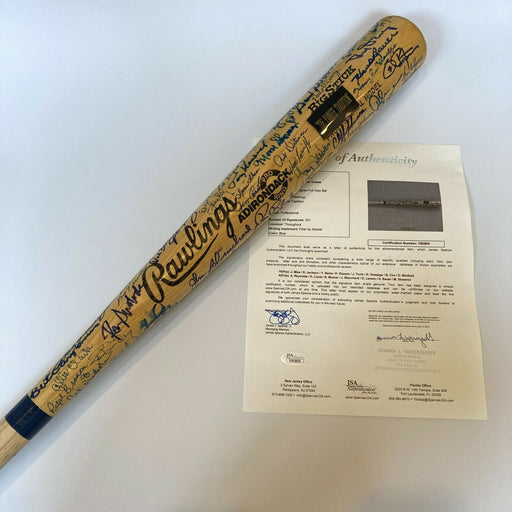 Incredible New York Yankees Legends Signed Baseball Bat With 50+ Signatures JSA