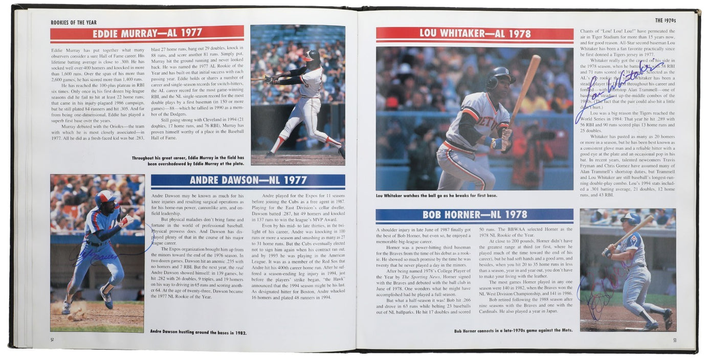 Rookies Of The Year Signed Baseball Book 78 Sigs Derek Jeter Willie Mays Beckett