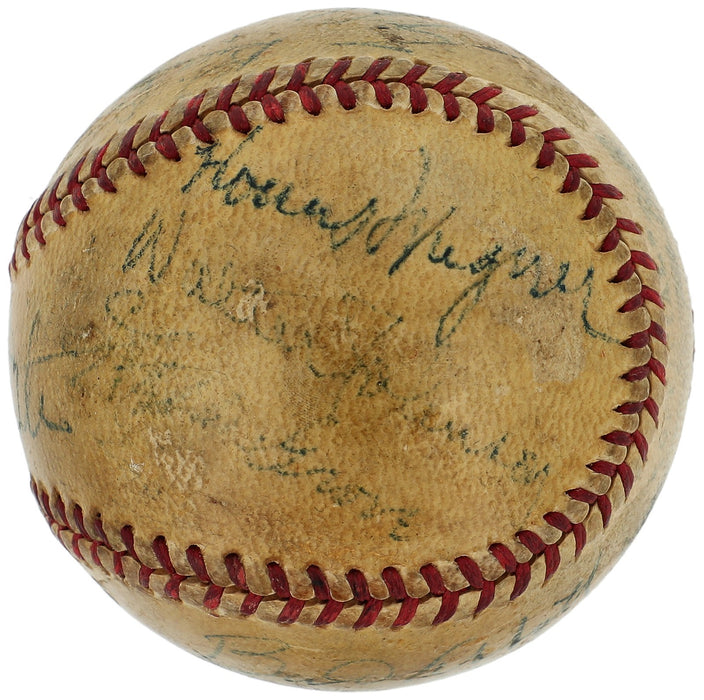 Babe Ruth, Honus Wagner, Abbott & Costello Signed Baseball Beckett COA