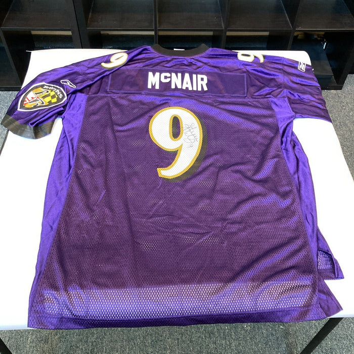 Rare Steve McNair Signed Authentic Reebok Baltimore Ravens Jersey JSA COA