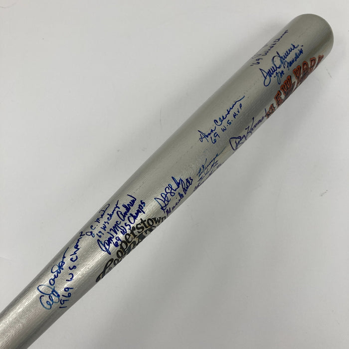 1969 New York Mets World Series Champs Team Signed Bat Nolan Ryan Tom Seaver JSA