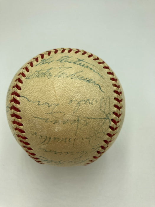 1954 New York Giants World Series Champs Team Signed Baseball Willie Mays JSA