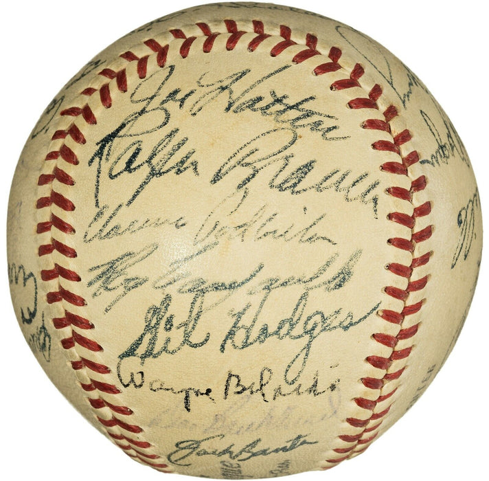 Jackie Robinson Roy Campanella 1952 Brooklyn Dodgers Signed Baseball PSA DNA COA