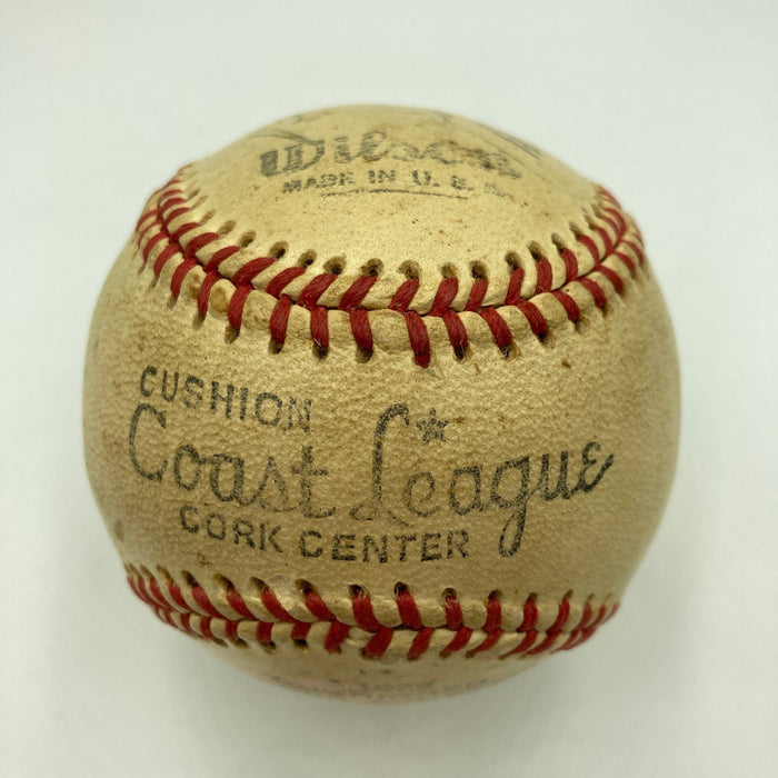Satchel Paige Single Signed Vintage 1954 Minor League Baseball JSA COA