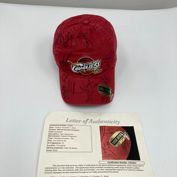 Lebron James 2004-05 Cleveland Cavaliers Team-Signed Hat UDA Hologram & JSA COA