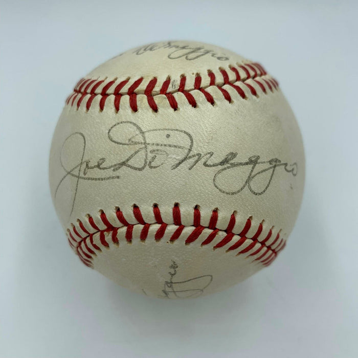 Joe Dimaggio Vince Dimaggio & Dom Dimaggio 3 Brothers Signed Baseball Beckett