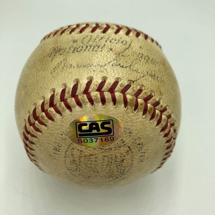 Ted Williams Signed 1950's National League Giles Game Baseball CAS COA