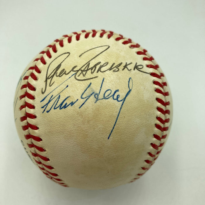 Vince Scully Bob Murphy Johnny Bench Legendary Announcers Signed Baseball JSA