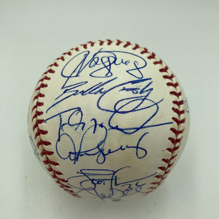 2004 New York Yankees Team Signed Baseball Derek Jeter Mariano Rivera JSA COA