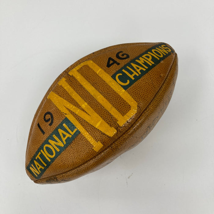 1946 Notre Dame Fighting Irish NCAA National Champs Team Signed Football PSA DNA