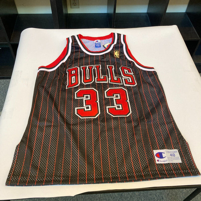 Scottie Pippen Signed Authentic 1990's Champion Chicago Bulls Jersey JSA COA