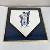 Beautiful Mickey Mantle No. 7 Signed Hand Painted Art Home Plate JSA COA