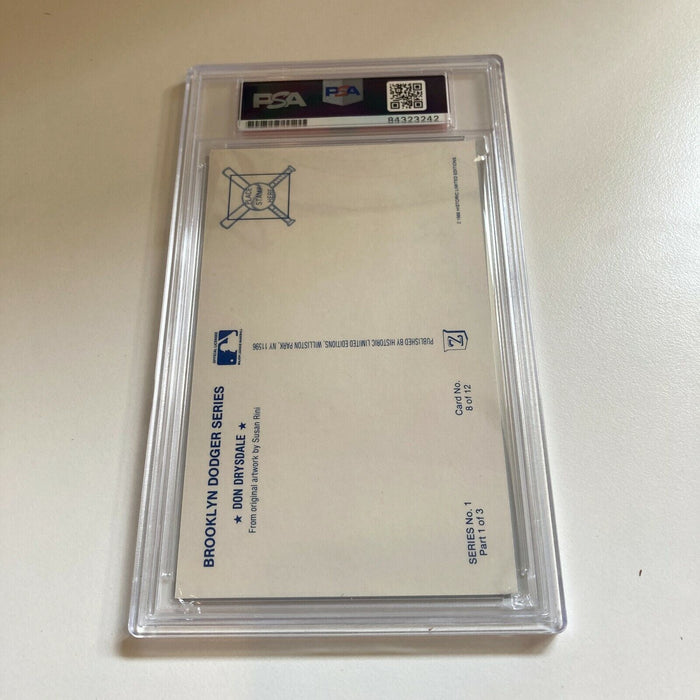 Don Drysdale Signed Autographed Brooklyn Dodgers Postcard PSA DNA