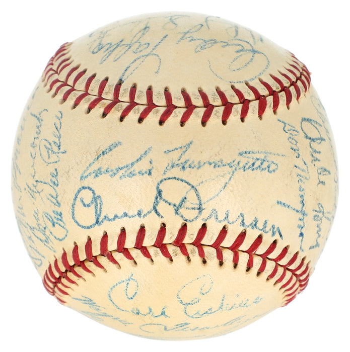 Beautiful Jackie Robinson 1951 Brooklyn Dodgers Team Signed Baseball Beckett COA