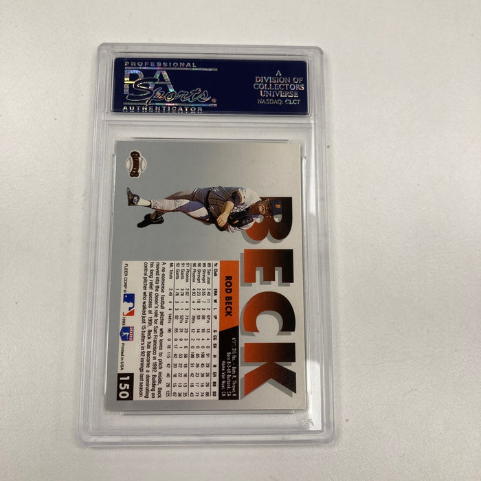 1993 Fleer Rod Beck Signed Baseball Card Auto PSA DNA