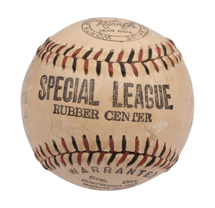 Nellie Fox Pre Rookie 1948 Lincoln Athletics Team Signed Baseball PSA DNA COA