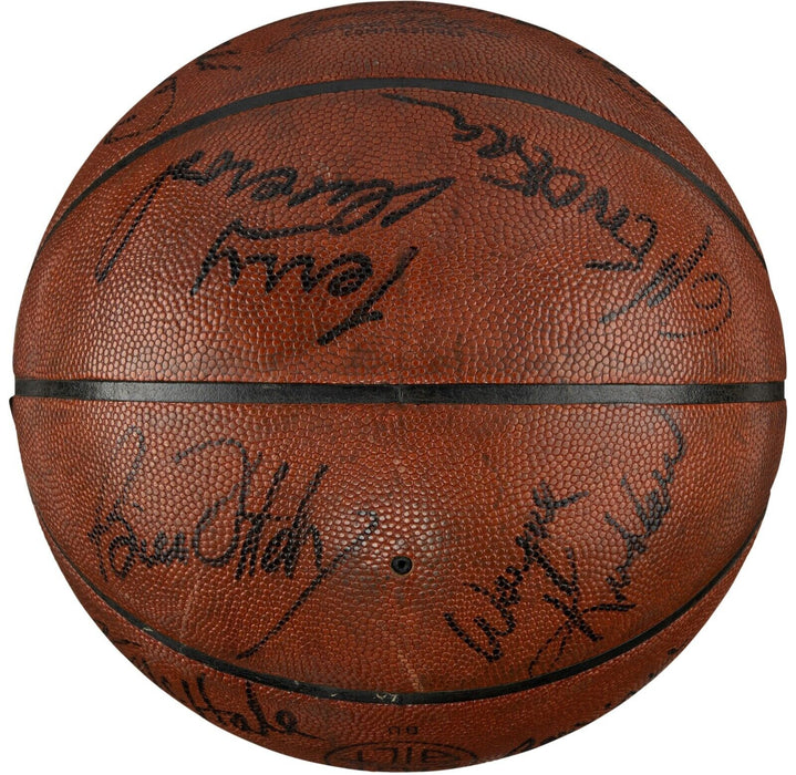 1981 Finals Game Winning Game Used Signed Basketball Boston Celtics NBA Champs