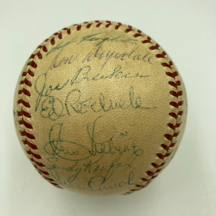 Jackie Robinson Roy Campanella 1956 Brooklyn Dodgers Team Signed Baseball JSA