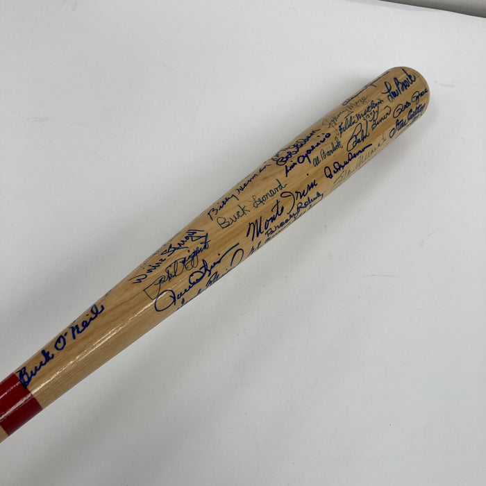 Hall Of Fame Multi Signed Cooperstown Baseball Bat 40 Sigs Willie Mays JSA COA