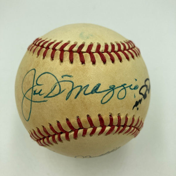 Joe Dimaggio Vince Dimaggio & Dom Dimaggio 3 Brothers Signed Baseball