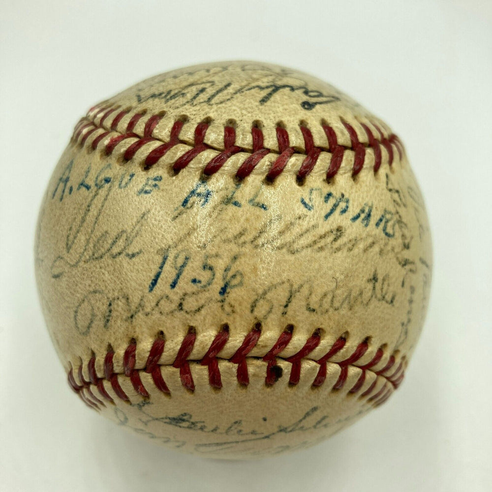 Mickey Mantle Ted Williams 1956 All Star Game Team Signed Baseball JSA COA