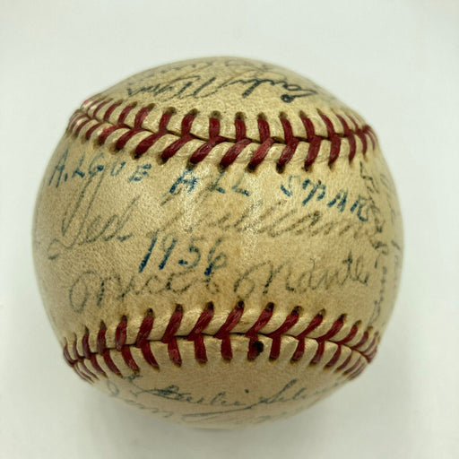 Mickey Mantle Ted Williams 1956 All Star Game Team Signed Baseball JSA COA