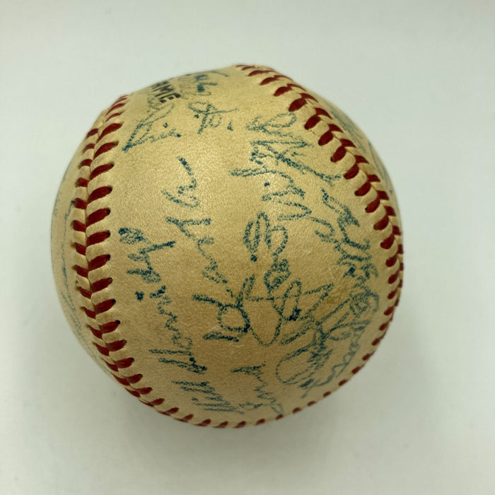 Cy Young Jimmie Foxx Tris Speaker Hall Of Fame Multi Signed Baseball Beckett COA