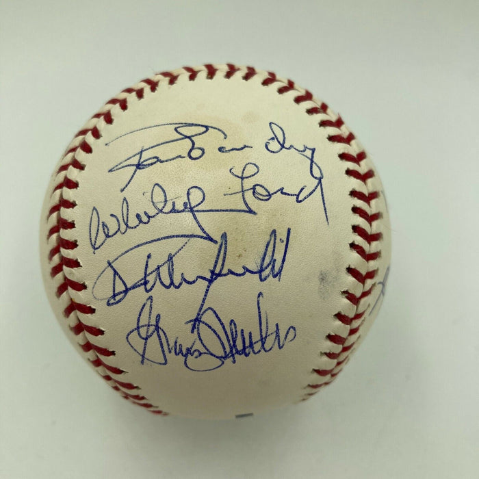 Derek Jeter Mariano Rivera Don Mattingly Yankees Legends Signed Baseball Steiner