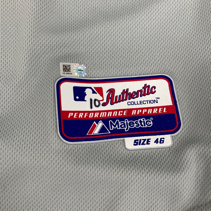 Larry Bowa 2015 Philadelphia Phillies Game Issued Jersey MLB Authentic Hologram