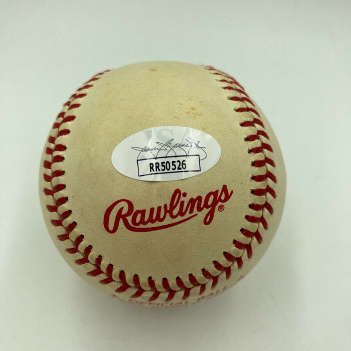 Alan Trammell Signed Official 1984 World Series Baseball Tigers JSA COA