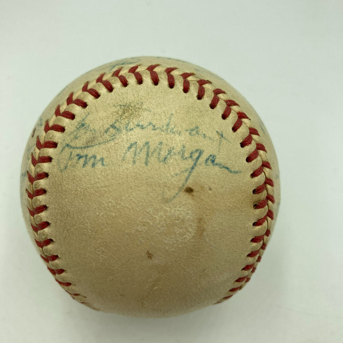 1955 New York Yankees American League Champs Team Signed Baseball JSA COA