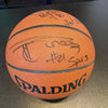 Tim Duncan "#21 Spurs" & David Robinson Signed Spalding NBA Basketball JSA COA