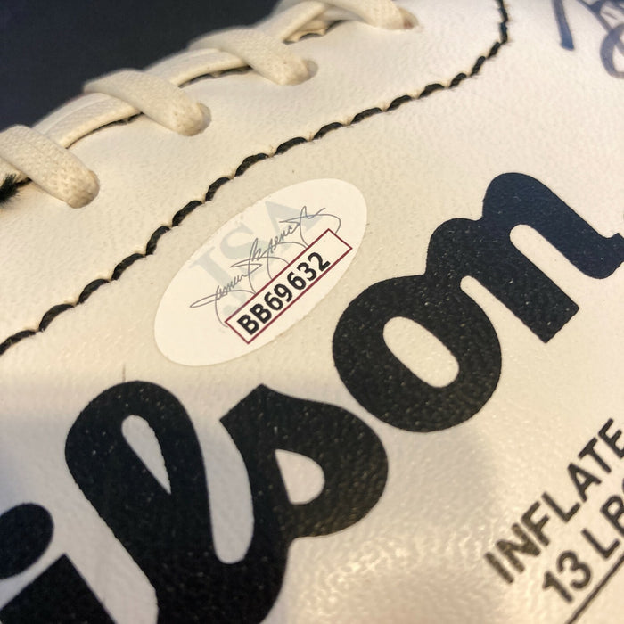 Ray Lewis Rookie Baltimore Ravens Signed Official NFL Wilson Football JSA COA