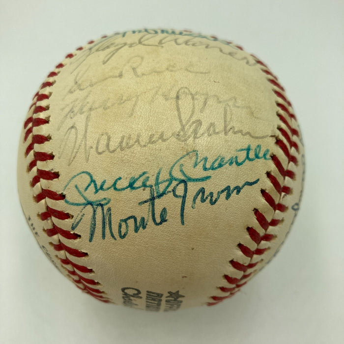 Mickey Mantle 1974 Hall Of Fame Induction Multi Signed Baseball JSA COA