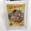 1959 Topps Gil Hodges Signed Autographed Baseball Card BGS Beckett Certified