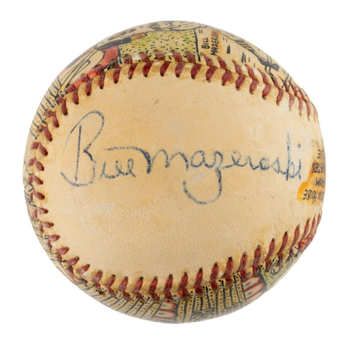 Beautiful Bill Mazeroski Hand Painted George Sosnak Folk Art Signed Baseball