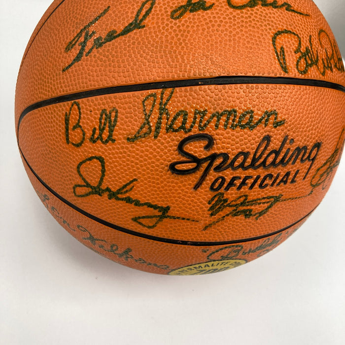 Bill Russell Red Auerbach Boston Celtics HOF Legends Signed Basketball Beckett