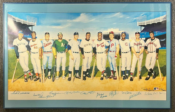 Beautiful 500 Home Run Club Signed Large Photo Mickey Mantle Ted Williams JSA