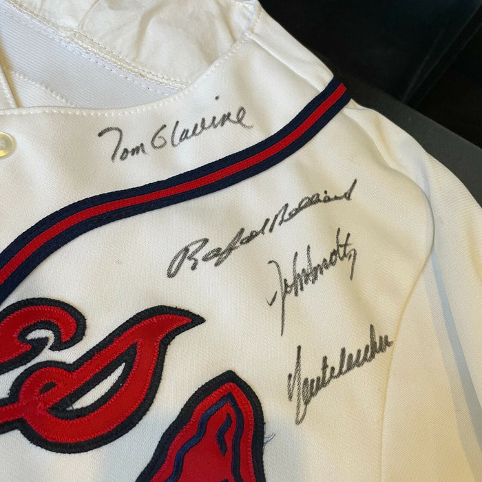 1991 Atlanta Braves NL Champs Team Signed Game Used Jersey 42 Sigs Beckett COA