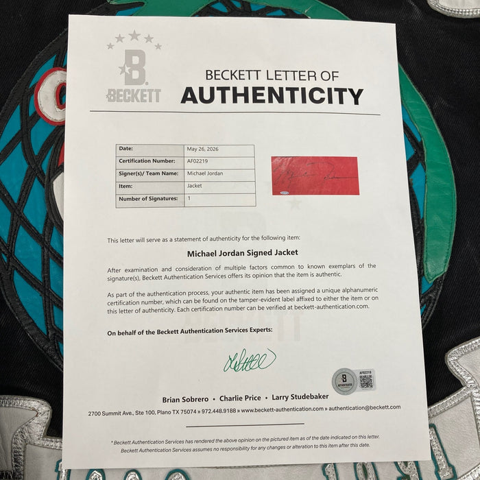 Michael Jordan Signed Jeff Hamilton Custom Leather Jacket UDA Holo & Beckett COA