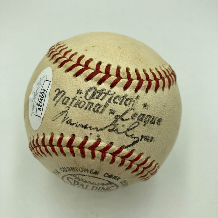 Matty Alou Signed 1960's Official National League Giles Baseball JSA COA