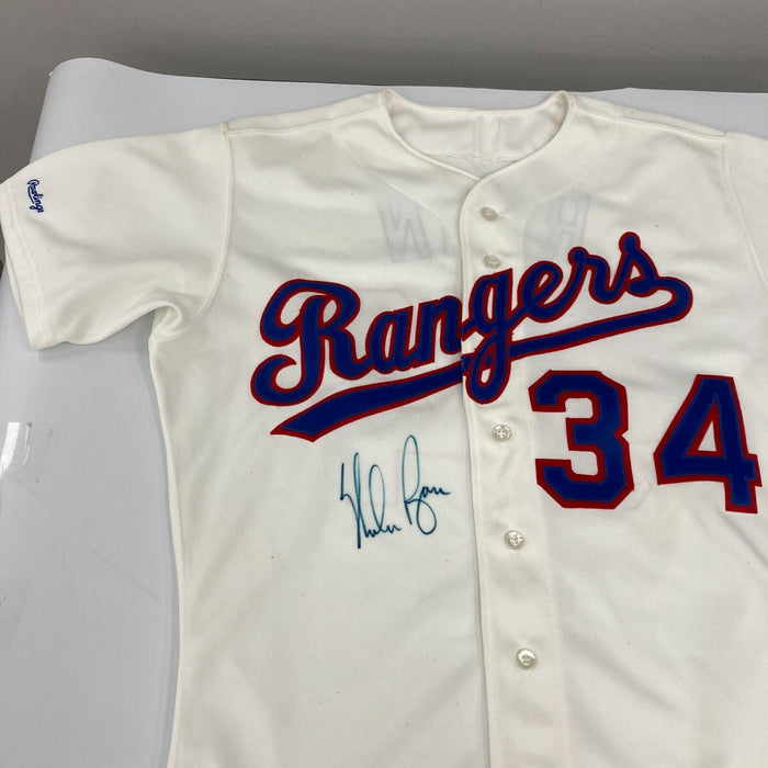 Nolan Ryan Signed Authentic 1990 Texas Rangers Game Model Jersey With JSA COA