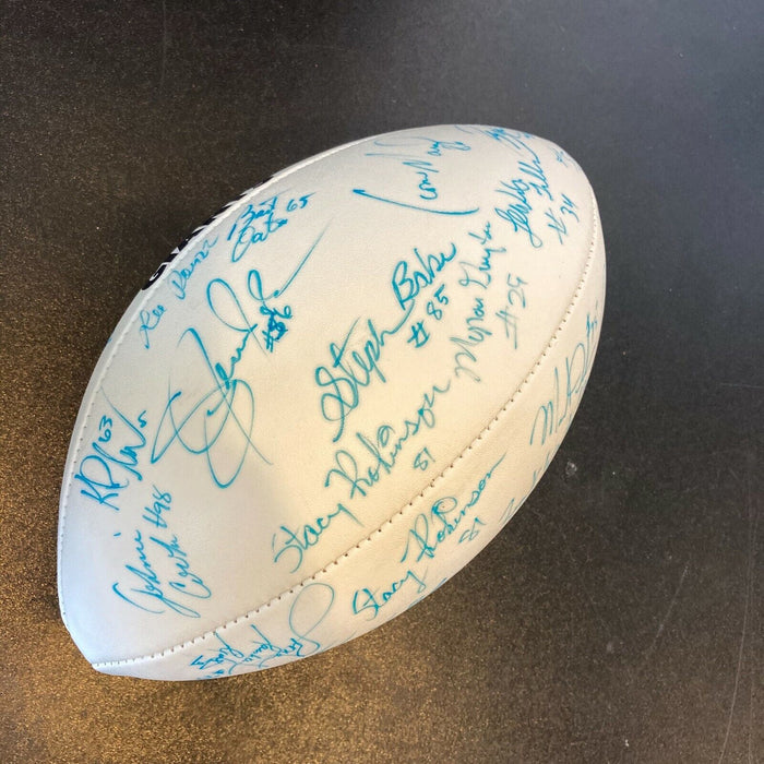 1989 New York Giants Team Signed Auto Football 40 Sigs Lawrence Taylor JSA COA