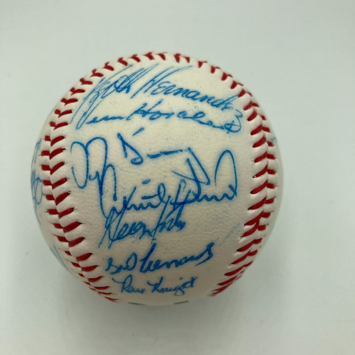 1985 - 1986 New York Mets Team Signed Baseball 28 Sigs With Gary Carter
